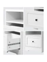 Oikiture Bedside Tables Drawers Bedroom Hamptons Furniture Storage Cabinet, hi-res