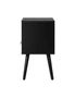 Oikiture Bedside Table Drawers Side Table Storage Cabinet Nightstand Black, hi-res
