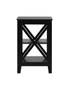 Oikiture Side Table Coffee Bedside Sofa End Tables 3-tier Shelf Black, hi-res