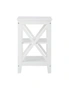 Oikiture Side Table Coffee Bedside Sofa End Tables 3-tier Shelf White, hi-res
