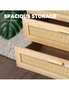 Oikiture 3 Chest of Drawers Tallboy Cabinet Clothes Storage Rattan Furniture, hi-res