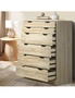 Oikiture 6 Chest of Drawers Tallboy Cabinet Bedroom Clothes Wooden Furniture, hi-res