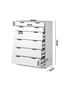 Oikiture 6 Chest of Drawers Tallboy Cabinet Bedroom Clothes White Furniture, hi-res
