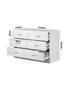 Oikiture 6 Chest of Drawers Tallboy Dresser Table Lowboy Storage Cabinet White, hi-res