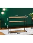 Oikiture Hall Console Table Metal Hallway Desk Entry Display Wooden Furniture, hi-res