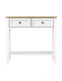 Oikiture Console Table Hallway Entry 2 Drawers Hall Side Display Shelf Desk, hi-res