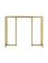Oikiture Console Table Hallway Entry Side Tables Marble Effect Hall Display White&Gold, hi-res