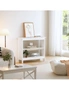 Oikiture 3-Tier Console Table Open Shelf Wood Sofa Table Hall Side Entry White, hi-res