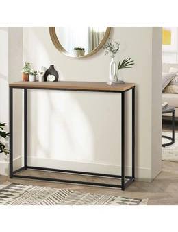 Oikiture Console Table Wooden Tabletop Hallway Desk Entry Display Black&White
