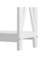Oikiture 2-Tier Console Table X-Design Wood Sofa Table Hall Side Entry White, hi-res