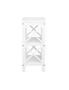 Oikiture 3-Tier Console Table X-Design Wood Sofa Table Hall Side Entry White, hi-res