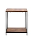 Oikiture Side End Table Coffee Table Bedside Shelf 2-Tier Industrial Furniture, hi-res