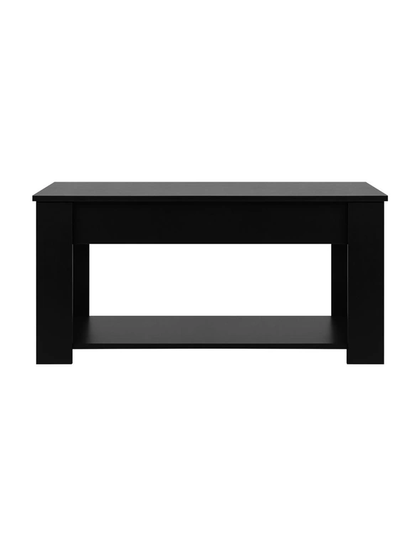 Oikiture Coffee Table Lift Up Top Modern Tables Hidden Book Storage Black, hi-res image number null