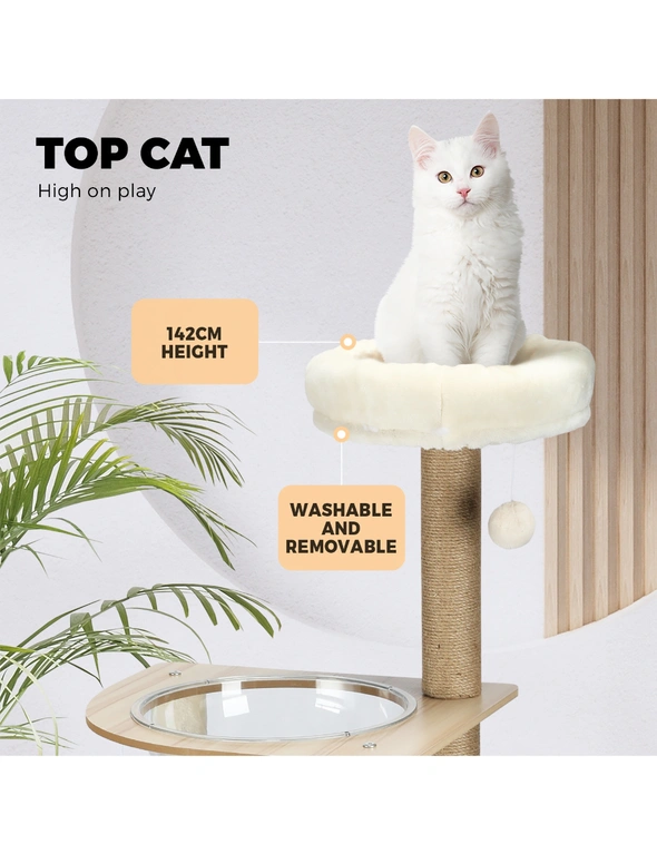 Alopet Cat Tree Tower Scratching Post Scratcher Cats Condo House Bed Furniture, hi-res image number null
