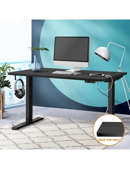 Oikiture Standing Desk Board Adjustable Sit Stand Desk Top Computer Table Black