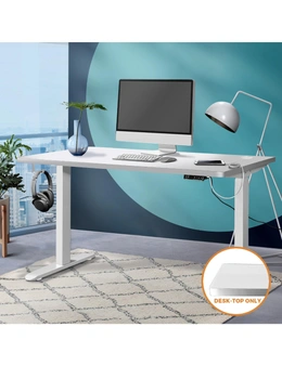 Oikiture Standing Desk Board Adjustable Sit Stand Desk Top Computer Table White