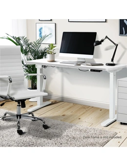 Oikiture Standing Desk Board Adjustable Sit Stand Desk Top Computer Table White