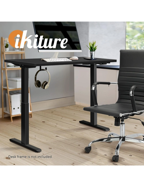 Oikiture Standing Desk Top Adjustable Electric Desk Board Computer Table Black, hi-res image number null