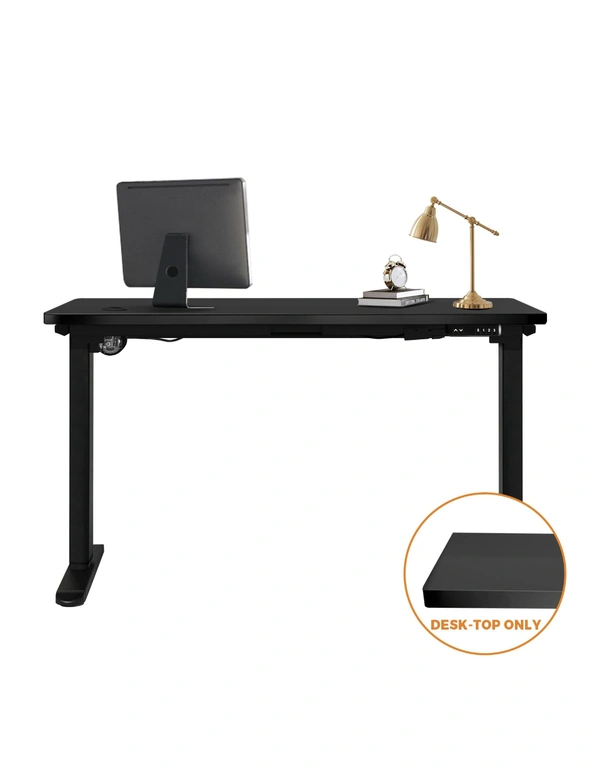 Oikiture Standing Desk Top Adjustable Electric Desk Board Computer Table Black, hi-res image number null