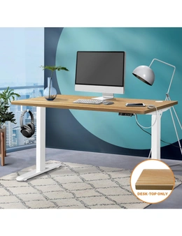Oikiture Standing Desk Top Adjustable Electric Desk Board Computer Table OAK