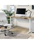 Oikiture Standing Desk Top Adjustable Electric Desk Board Computer Table OAK, hi-res