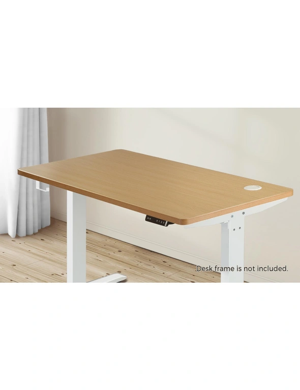 Oikiture Standing Desk Top Adjustable Electric Desk Board Computer Table OAK, hi-res image number null