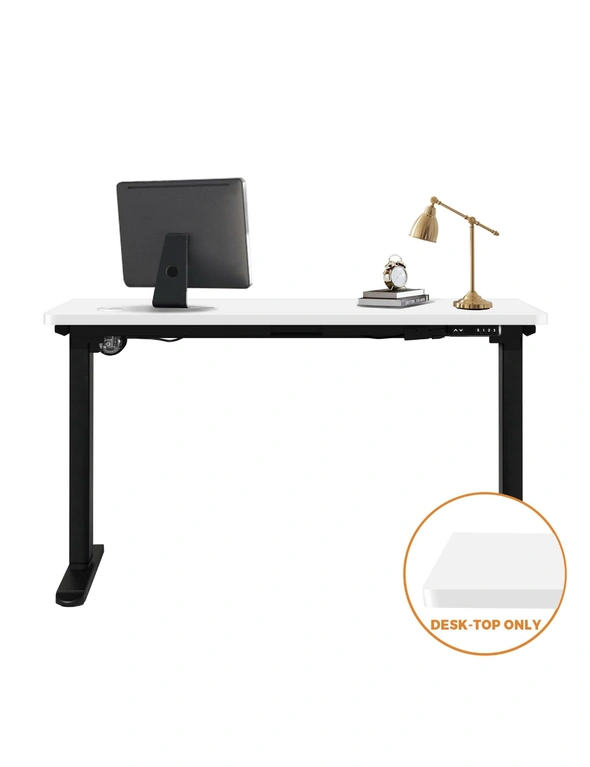 Oikiture Standing Desk Top Adjustable Electric Desk Board Computer Table White, hi-res image number null