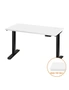 Oikiture Standing Desk Top Adjustable Electric Desk Board Computer Table White, hi-res