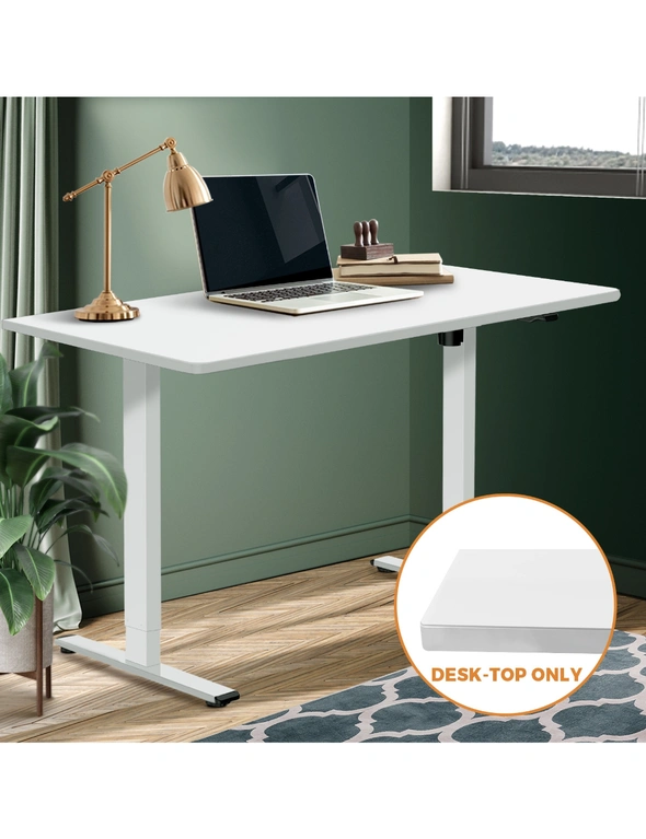 Oikiture Standing Desk Table Top Only For Office Computer Desk White 120cm, hi-res image number null