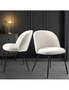 Oikiture Dining Chairs Accent Chair Armchair Kitchen Upholstered Exclusive White, hi-res