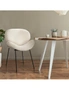 Oikiture 1PC Armchair Dining Chair Accent Chairs Tub Armchairs Sherpa White, hi-res