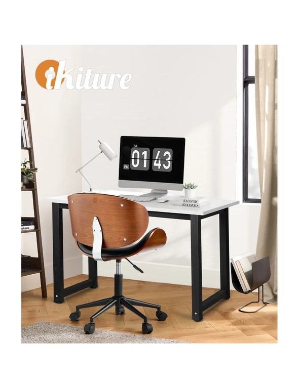 Oikiture Computer Desk Study Office Table Workstation Laptop Desks Home 120cm, hi-res image number null