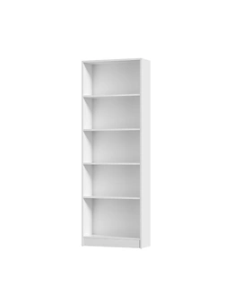 Oikiture Bookshelf Bookcase Display shelves 5-Tier Storage Stand Rack White