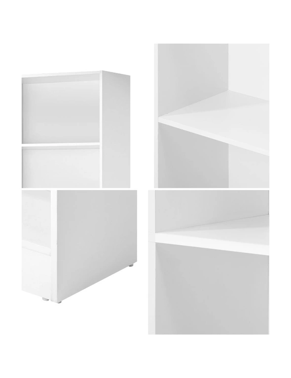 Oikiture Bookshelf Bookcase Display shelves 5-Tier Storage Stand Rack White, hi-res image number null