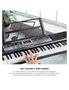 Mazam 61 Keys Electronic Piano Keyboard Lighted Electric Keyboards Holder Stand, hi-res