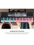 Mazam 61 Keys Electronic Piano Keyboard Lighted Electric Keyboards Holder Stand, hi-res