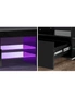 Oikiture TV Cabinet Entertainment Unit Stand RGB LED Gloss Furniture Black 220cm, hi-res