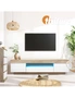 Oikiture TV Cabinet Entertainment Unit Stand RGB LED Storage Furniture 180cm, hi-res