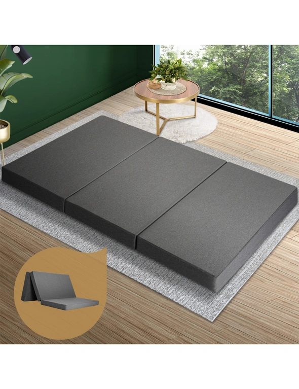 Bedra Foldable Mattress Trifold Camping Bed Sofa Cushion Mat Breathable Double, hi-res image number null