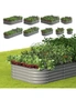 Livsip 9-IN-1 Raised Garden Bed Modular Kit Planter Oval Galvanised Steel 40CM H, hi-res