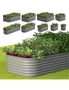 Livsip 9-IN-1 Raised Garden Bed Modular Kit Planter Oval Galvanised Steel 56CM H, hi-res