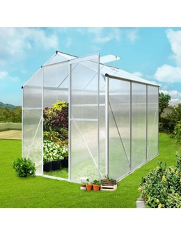 Livsip Greenhouse Aluminium Green House Shed Polycarbonate Walk in 1.9x1.9M