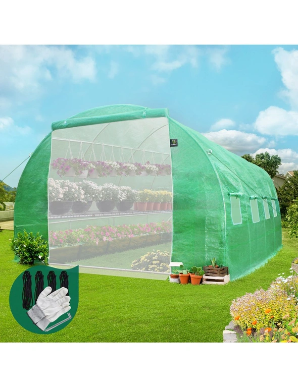 Livsip Greenhouse 4X3X2M Garden Shed Tunnel Green House Walk in Storage Plant, hi-res image number null