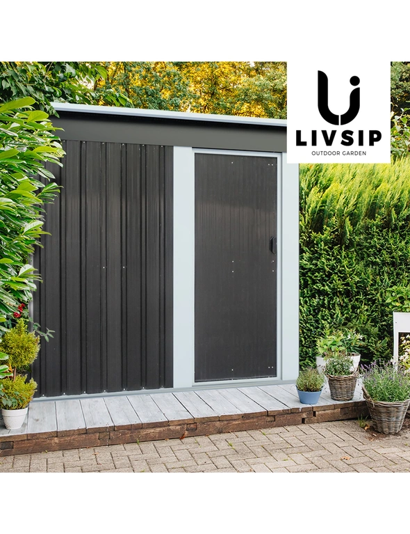 Livsip Garden Shed Outdoor Storage Sheds 1.62x0.86M Workshop Cabin Metal House, hi-res image number null