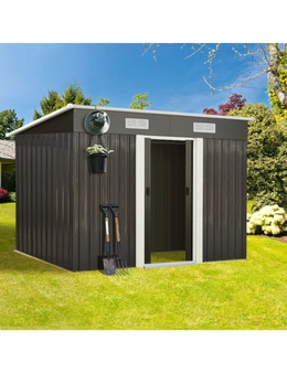 Livsip Garden Shed Outdoor Storage Sheds 2.38x1.31M Workshop Cabin Metal House