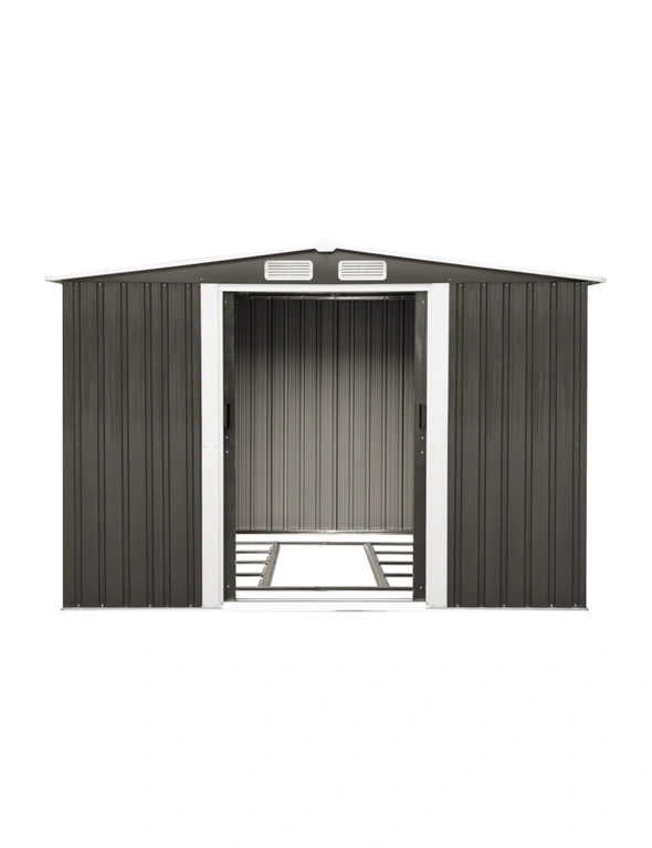Livsip Garden Shed Outdoor Storage Sheds 2.57x2.05M Workshop Cabin Metal Base, hi-res image number null