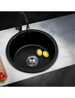 Welba Kitchen Sink Basin Stone Sink Bathroom Laundry Single Bowl 430mmx430mm