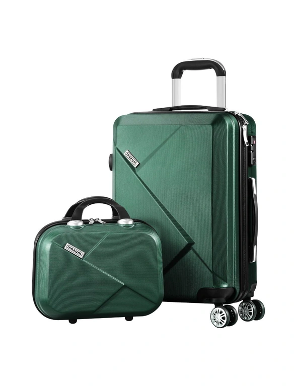 Mazam 2PCS Luggage Suitcase Trolley Set Travel TSA Lock Storage Hard Case Green, hi-res image number null