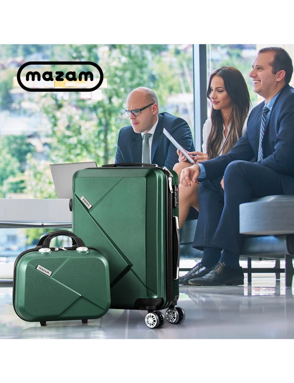 Mazam 2PCS Luggage Suitcase Trolley Set Travel TSA Lock Storage Hard Case Green, hi-res image number null