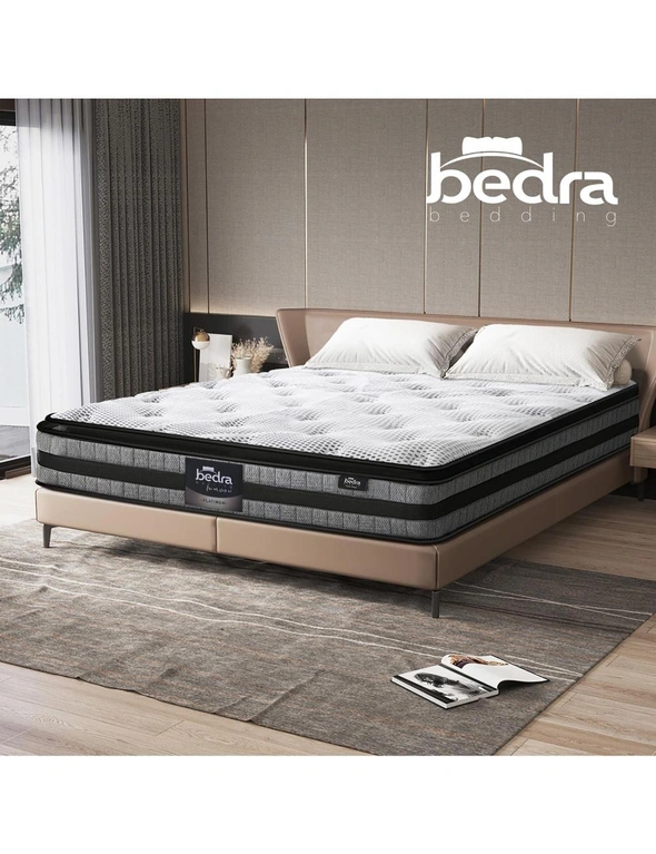 Bedra Double Mattress Cool Gel Foam Bonnell Spring Luxury Pillow Top Bed 22cm, hi-res image number null